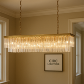 1920S Odeon Rectangular Chandelier 59"