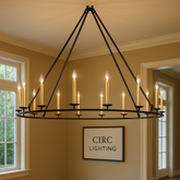 19th C. English Openwork Round Chandelier 60"