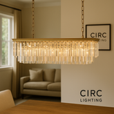 1920S Odeon Rectangular Chandelier 49"