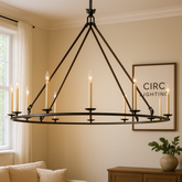 19th C. English Openwork Round Chandelier 50"