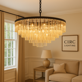 1920s Odeon Round Chandelier 44"