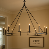 19th C. English Openwork Round Chandelier 72"