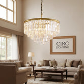 1920s Odeon Round Chandelier 32"