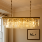 1920S Odeon Rectangular Chandelier 40"