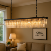 1920S Odeon Rectangular Chandelier 72"