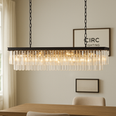 1920S Odeon Rectangular Chandelier 59"