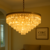 1920s Odeon Round Chandelier 44"