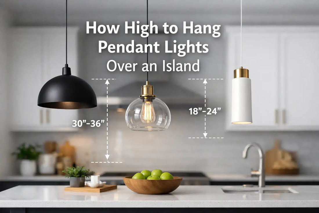 How High to Hang Pendant Lights Over an Island