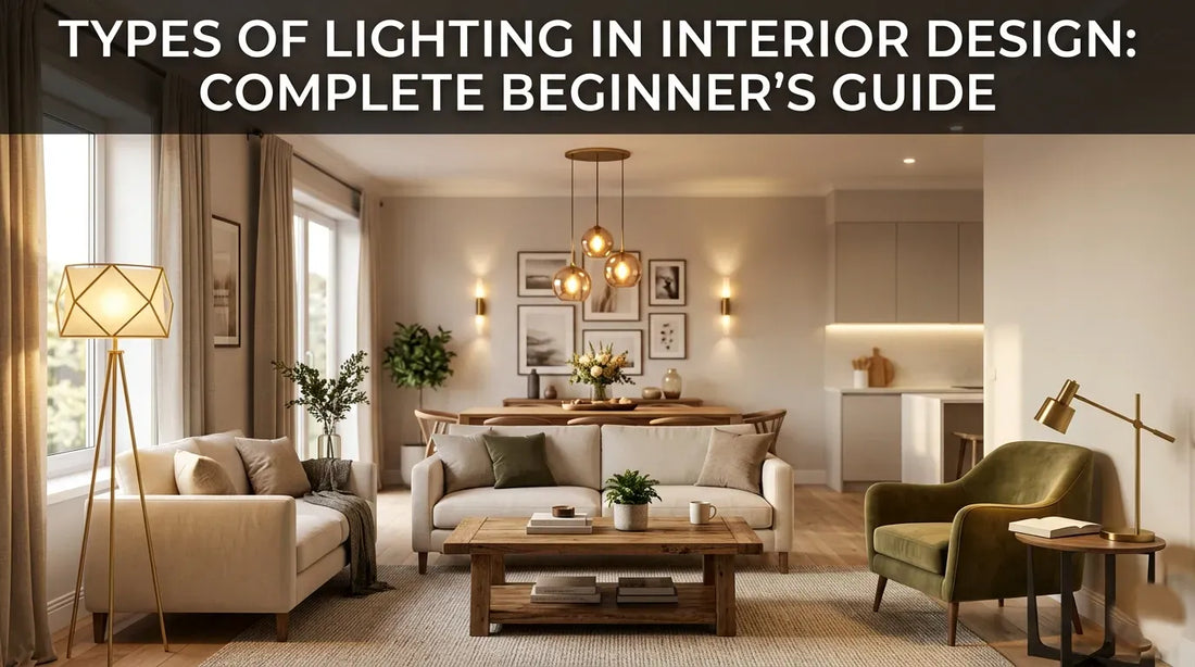 Types of Lighting in Interior Design (Complete Beginner Guide)
