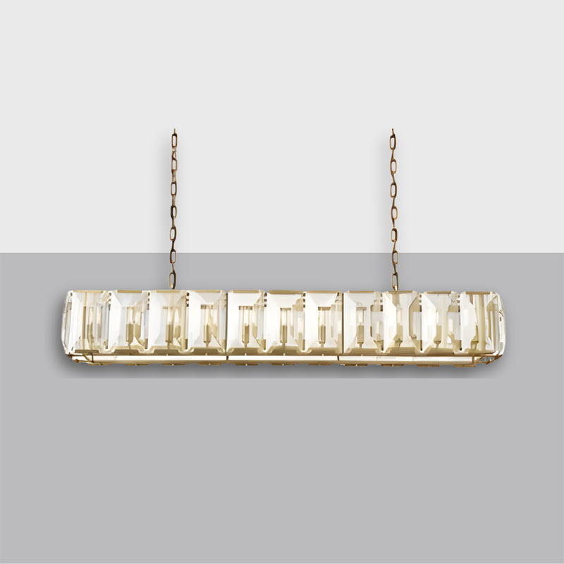 Harlow Crystal Rectangular Chandelier 74"