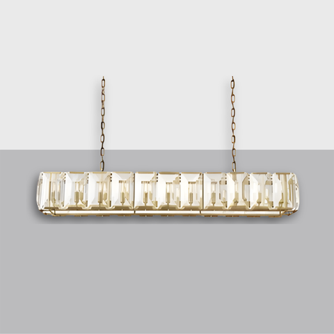 Harlow Crystal Rectangular Chandelier 74"