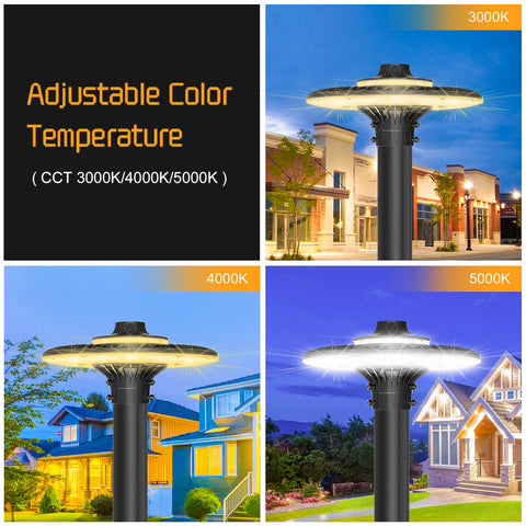 LED Circular Area Light | 60W to 200W | 5000K & CCT Tunable | External Photocell