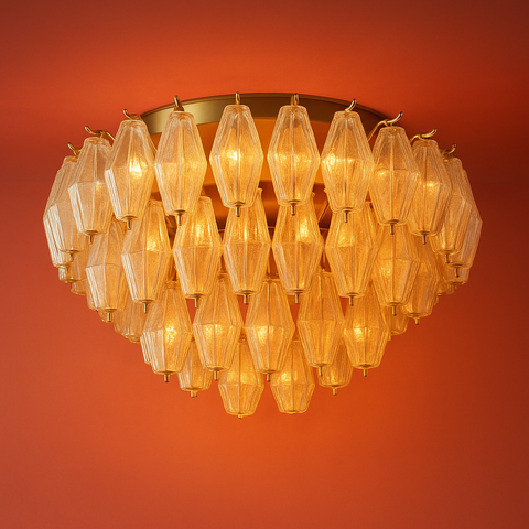 Chiara Clear Glass Flushmount 22"