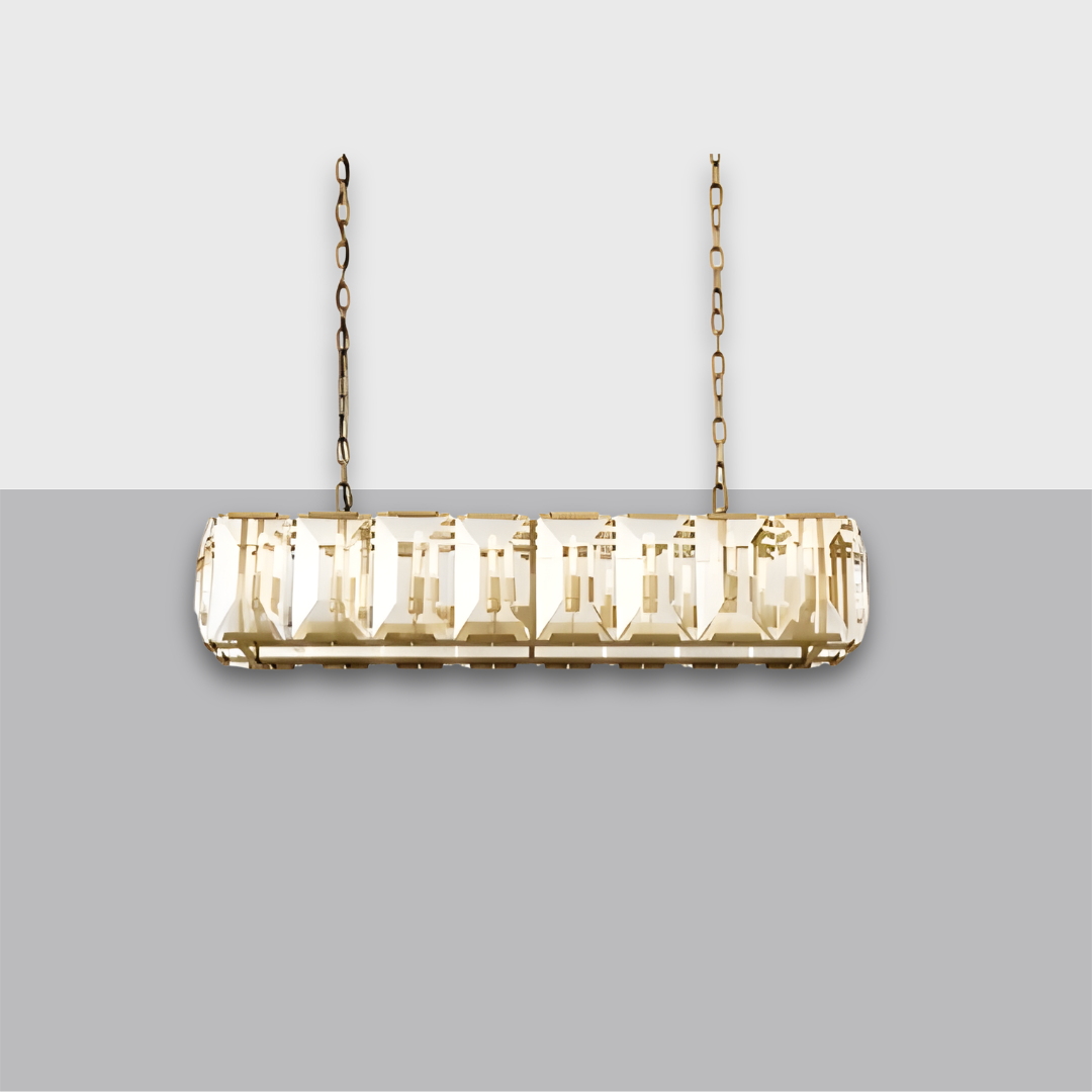 Harlow Crystal Rectangular Chandelier 62"