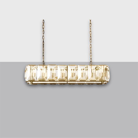 Harlow Crystal Rectangular Chandelier 62"