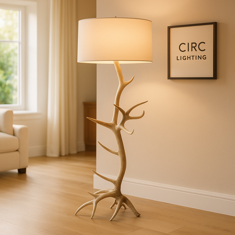 Natural Elk Antler Floor Lamp