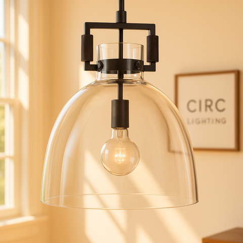 Machinist Glass Cloche Pendant