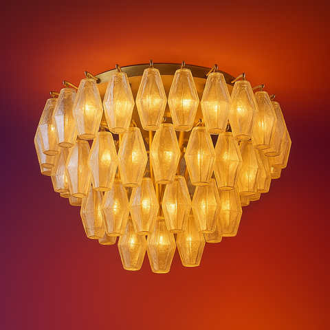 Chiara Clear Glass Flushmount 22"