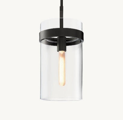 Luxury Hand-Blown Glass Pendant Light – Ravelle 10" with Steel Frame