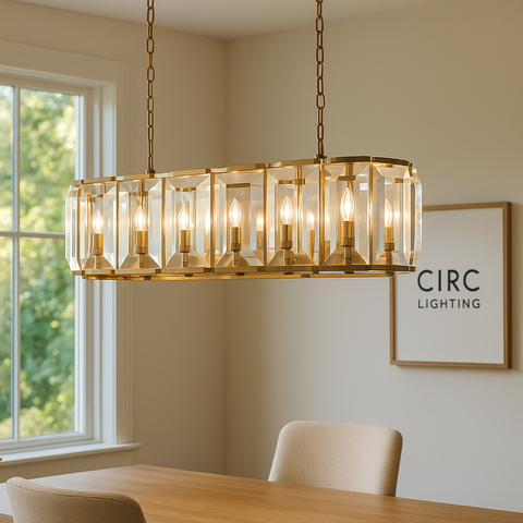 Harlow Crystal Rectangular Chandelier 42"