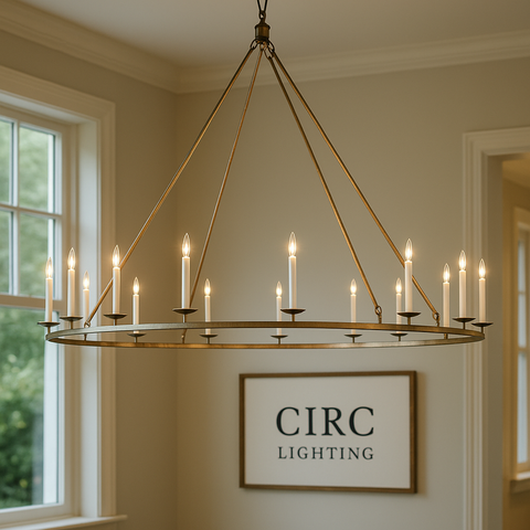 19th C. English Openwork Round Chandelier 72"