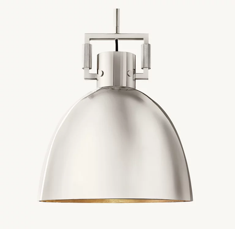 Machinist Metal Cloche Pendant – Brass & Nickel