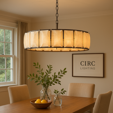 Harlow Calcite Round Chandelier 43"