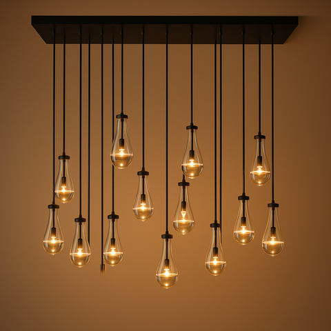 Rain Rectangular Chandelier 54"