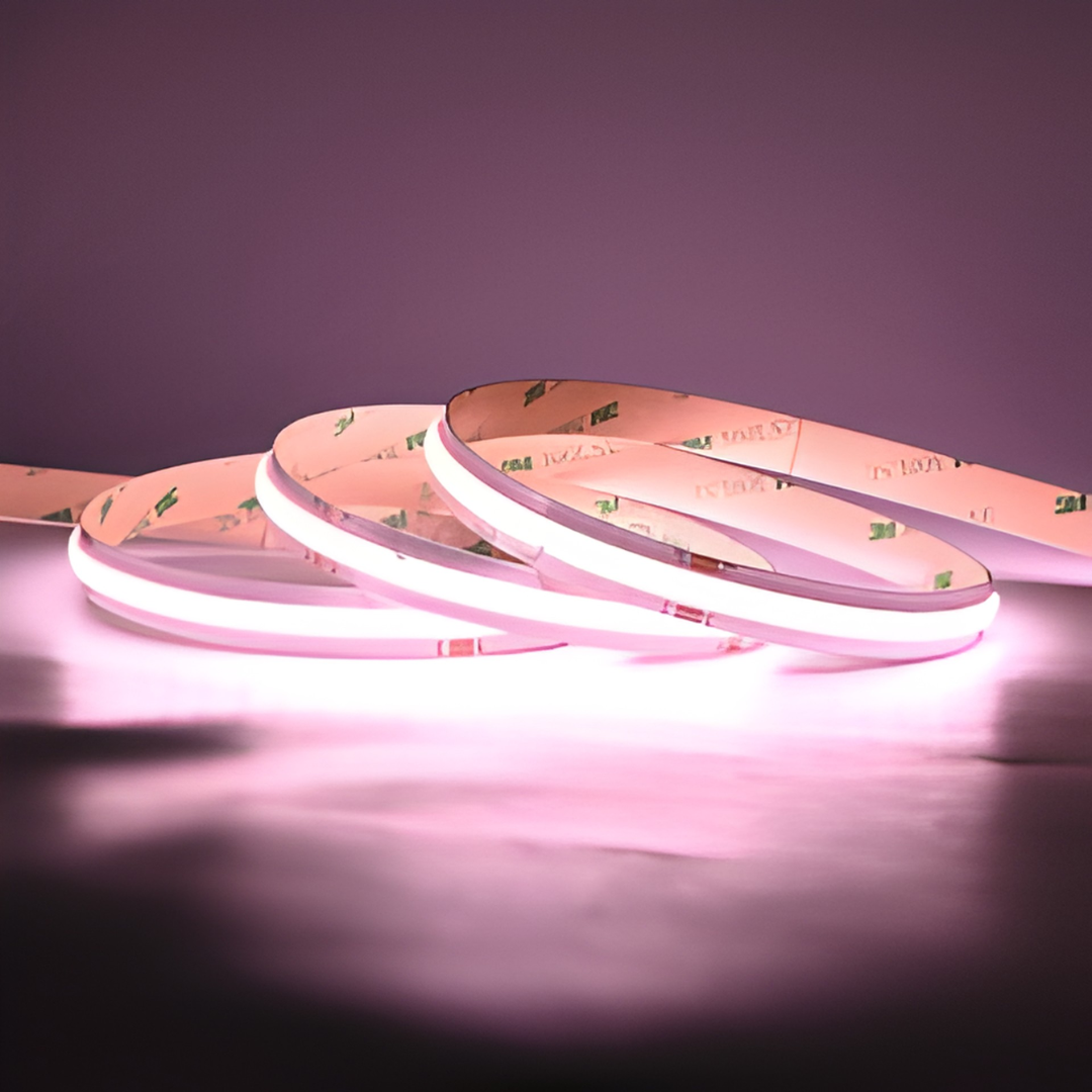A5000 720 LEDs/m RGB+CCT COB LED Strip | 12mm Ra90 Full-Color Tunable White 24V