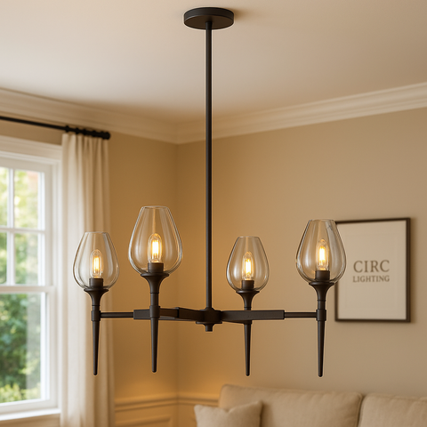 Tulip Round Chandelier 27"