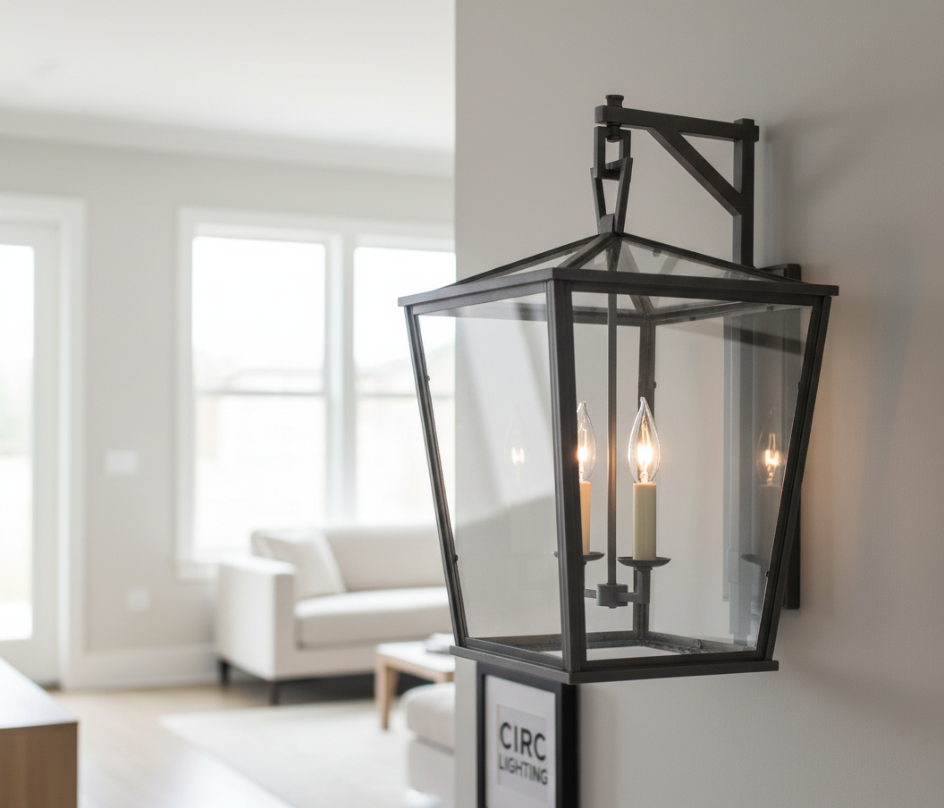 19th C. English Openwork Outdoor Sconce 22"