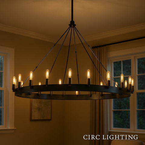 Camino Vintage Filament Round Chandelier 38"