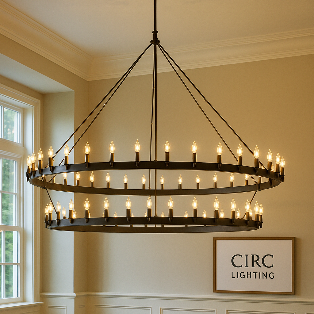 Camino Vintage Candelabra Two-Tier Chandelier 71"