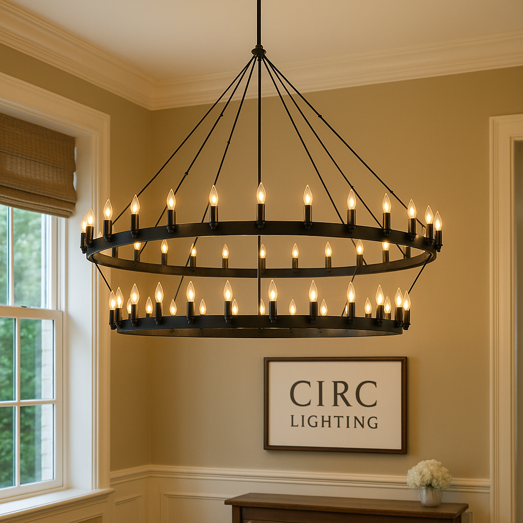 Camino Vintage Candelabra Two-Tier Chandelier 63"