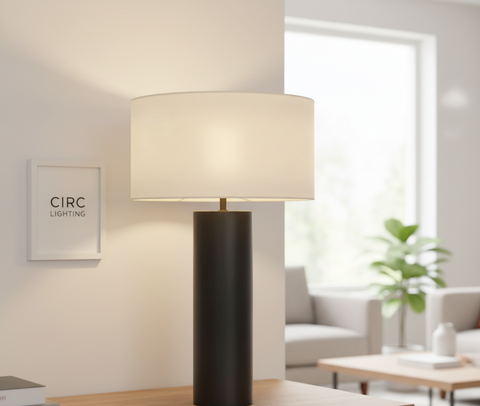 Sarezzo Metal Cylindrical Table Lamp