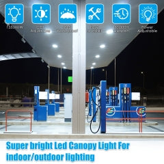 CIRC 60W LED Canopy Light 60W/48W/36W CCT Tunable 4.5K/5K/5.7K 100–277V with Built-In Photocell