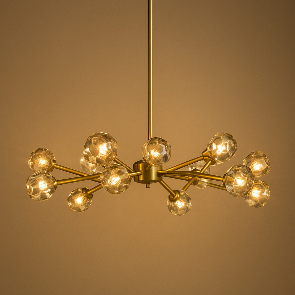 Boule De Cristal Smoke Glass Round Chandelier 48"