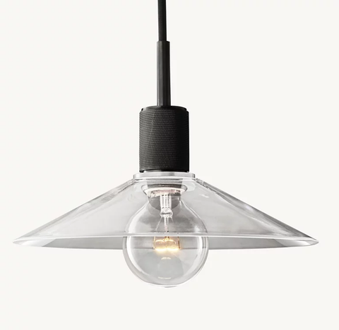 Utilitaire Glass Slope Shade Pendant Light