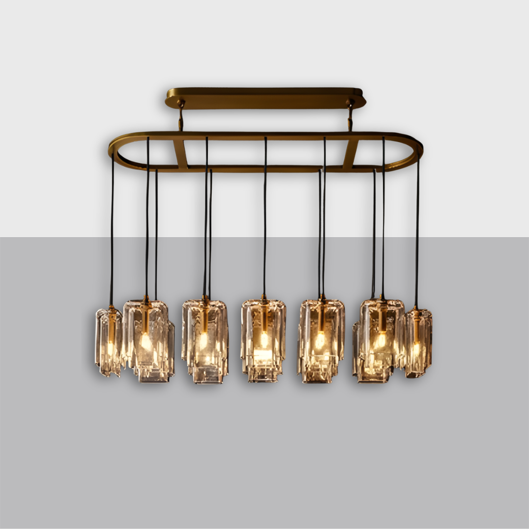 Lacour Linear Chandelier – Modern Glass LED Light
