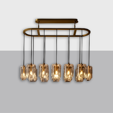 Lacour Linear Chandelier – Modern Glass LED Light