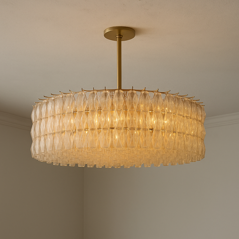 Chiara Clear Glass Round Chandelier 47"