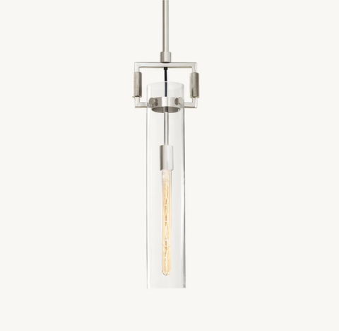 Machinist Glass Cylinder Pendant Light