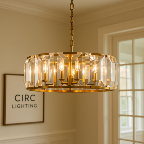 Harlow Crystal Round Chandelier 31"