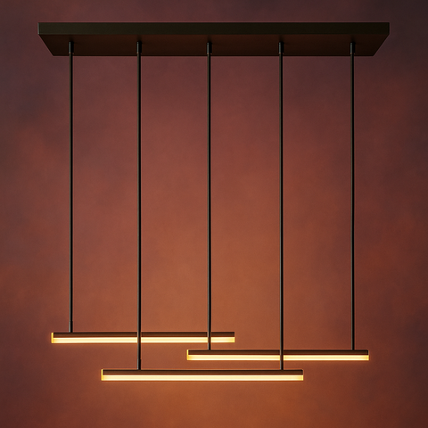 Audubon Crystal Triple Bar Linear Chandelier