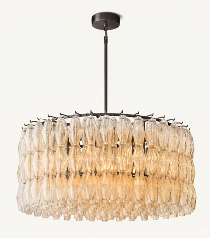 Chiara Clear Glass Round Chandelier 37"