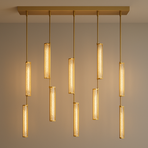 Audubon Crystal Linear Chandelier 54"