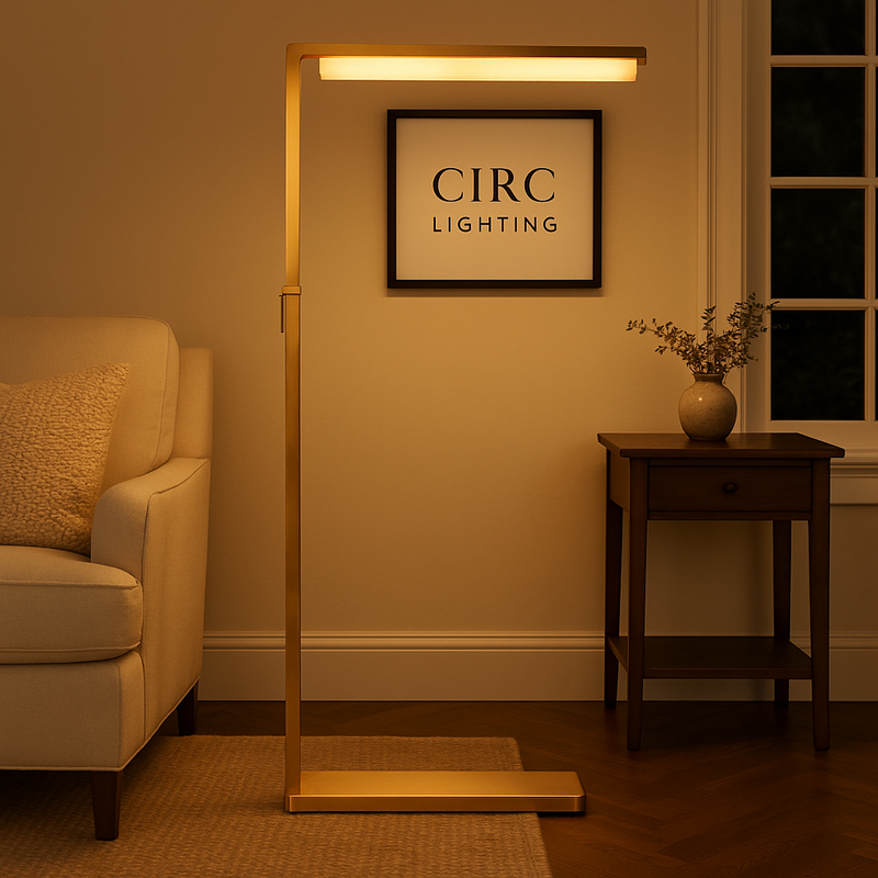 Audubon Alabaster Task Floor Lamp