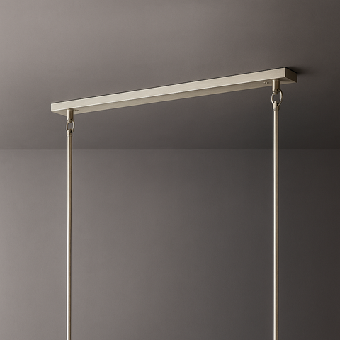 Chiara Clear Glass Rectangular Chandelier 74"