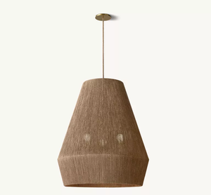 Ceva Funnel Pendant – Natural Jute Chandelier