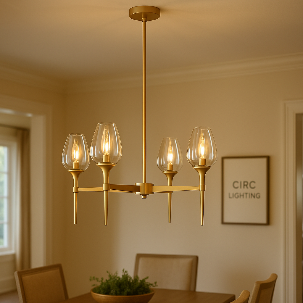 Tulip Round Chandelier 27"